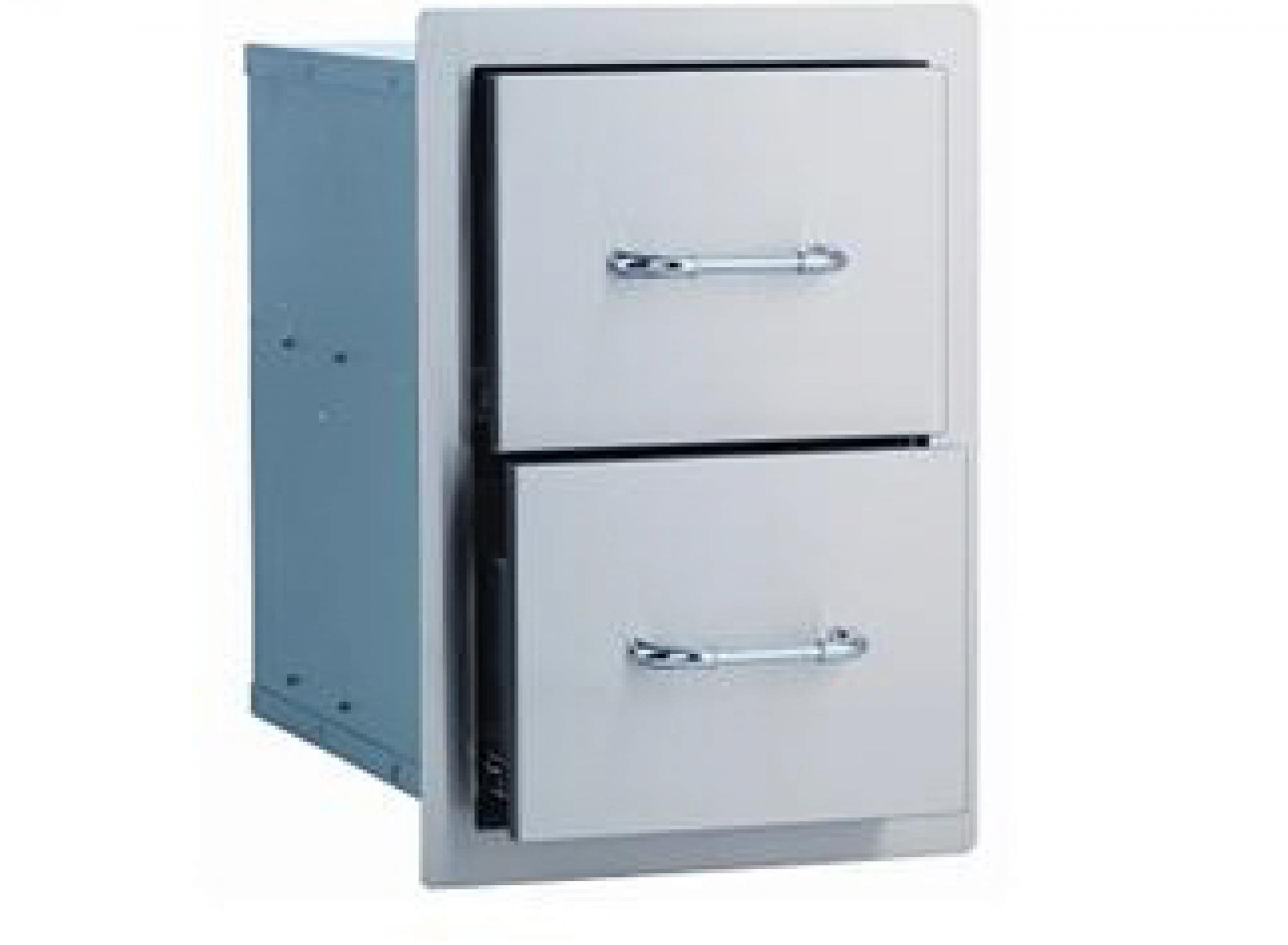 Bull Double Drawer for Outdoor Kitchen, Stainless Steel