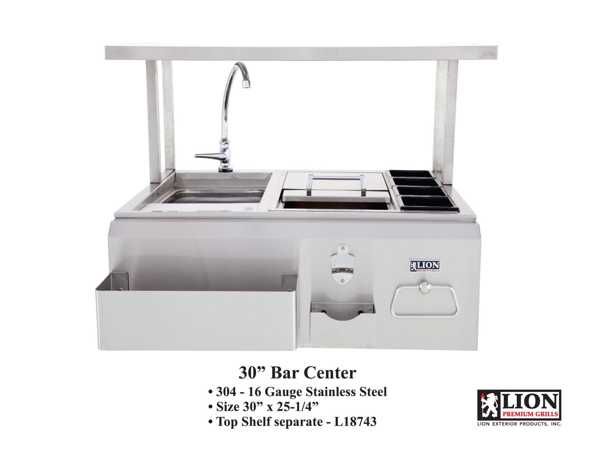 Lion Premium 30" Bar Center for Outdoor Kitchen