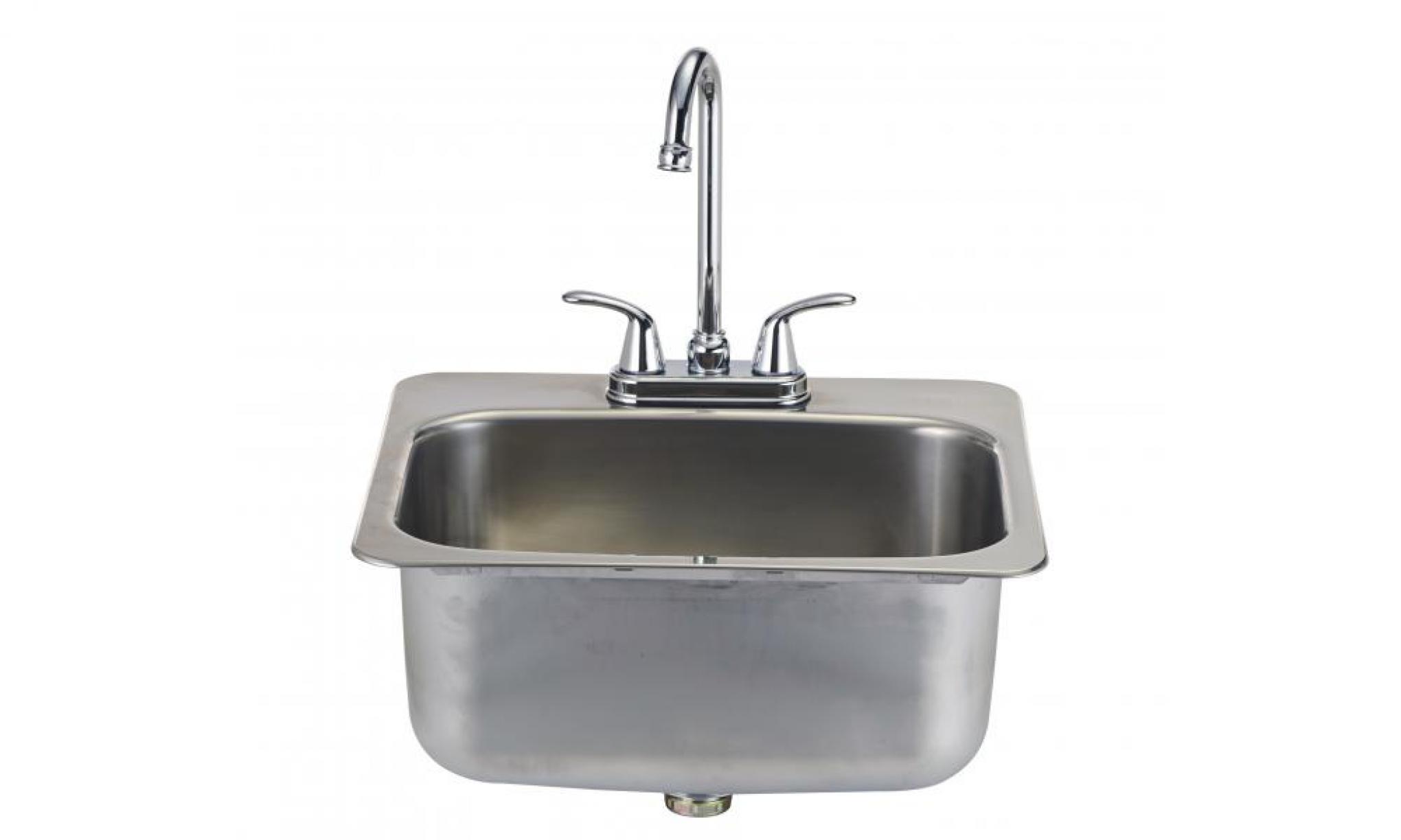 Bull Large Stainless Steel Sink with Faucet for Outdoor Kitchen