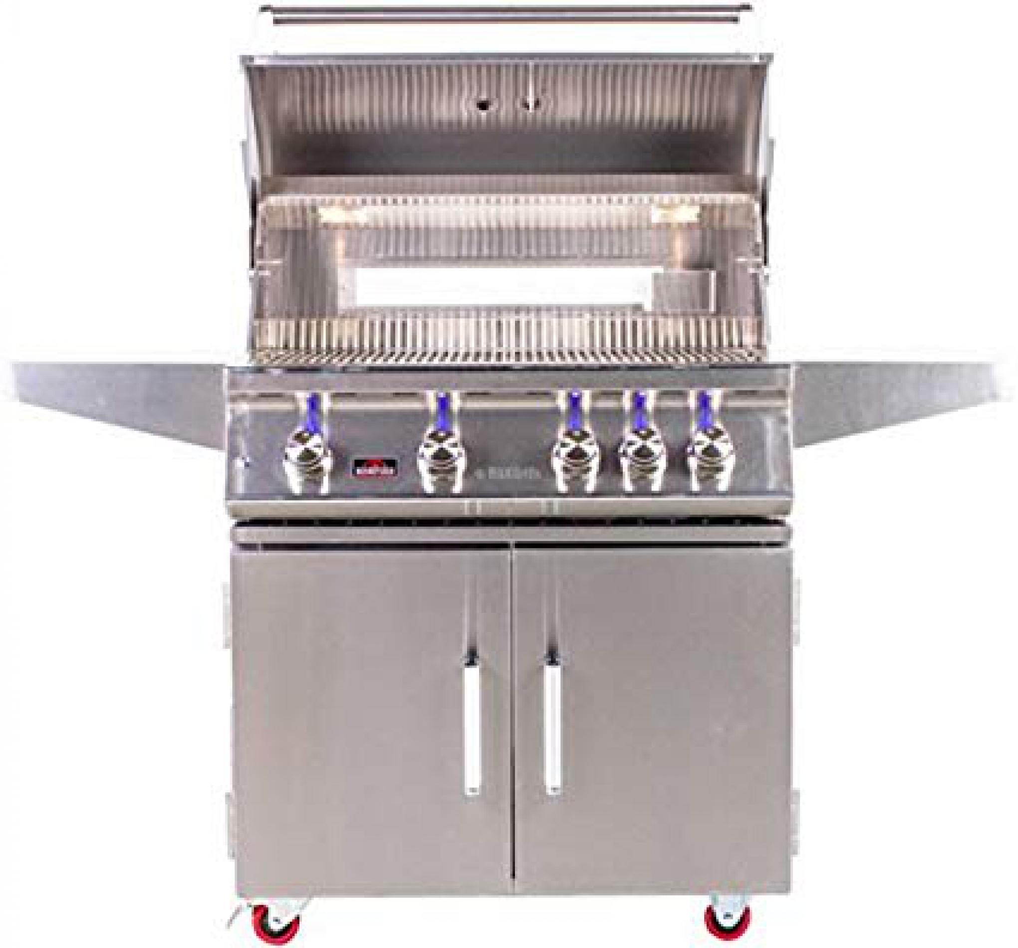 Landgoed lichten Exclusief Bonfire 34" Premium Propane Grill on a Cart, Stainless Steel Gas Grill  Warehouse [name_category]