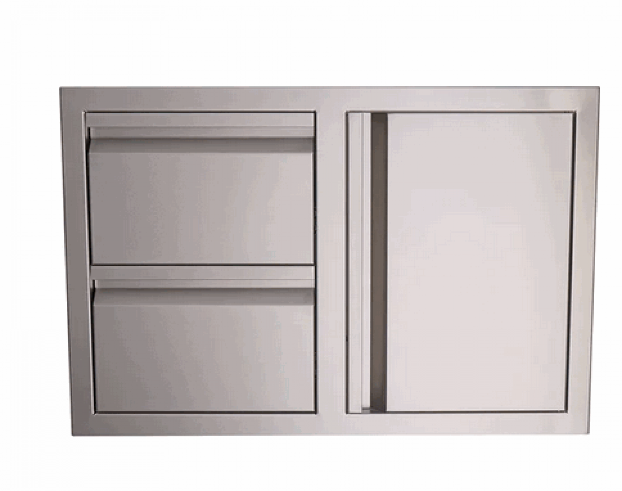 RCS Double Drawer/Door Combo for Outdoor Kitchen, Stainless Steel
