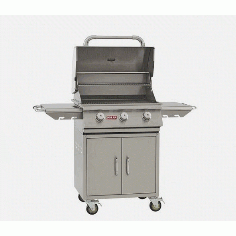 Bull Steer 24 Natural Gas Grill on a Cart Stainless Steel Universal Propane Grill Light Inc name category
